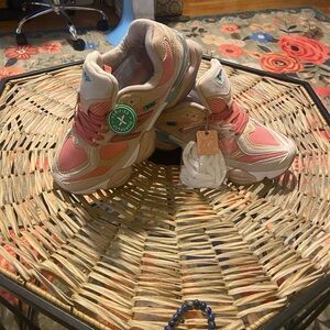 Kids Pink and Cream Sneakers